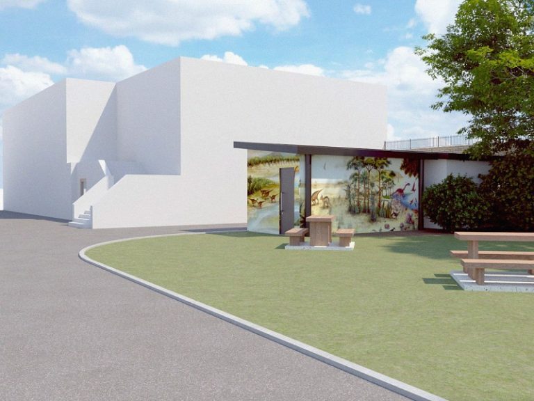 An artist's impression of the proposed new loos intended for Egerton Park.