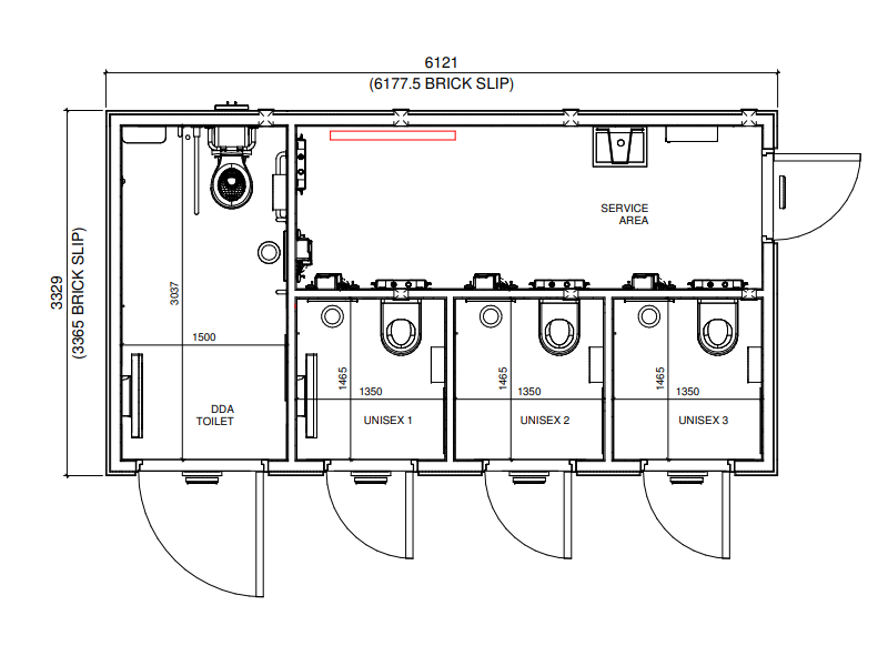 A initial design for the new toilets.