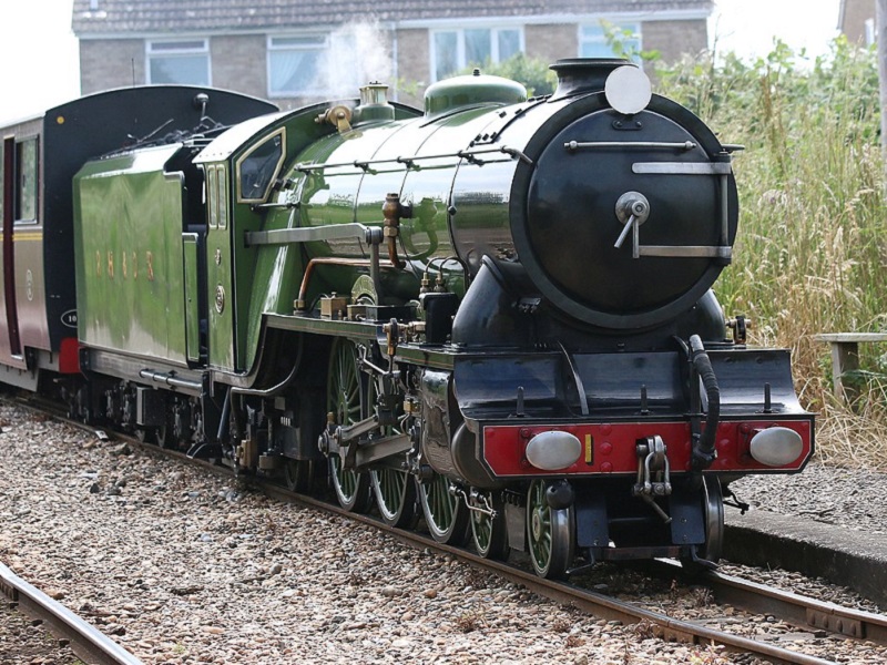 The Romney, Hythe & Dymchurch Railway No.1 "Green Goddess" engine.