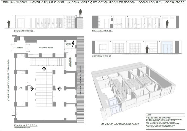 Bexhill Museum Lower Ground  Floor Plans